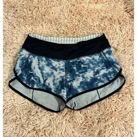 Lululemon Run: Speed Short Sea Side Silver Fox Alberta Lake / Naval Blue size 2 - Picture 2 of 3
